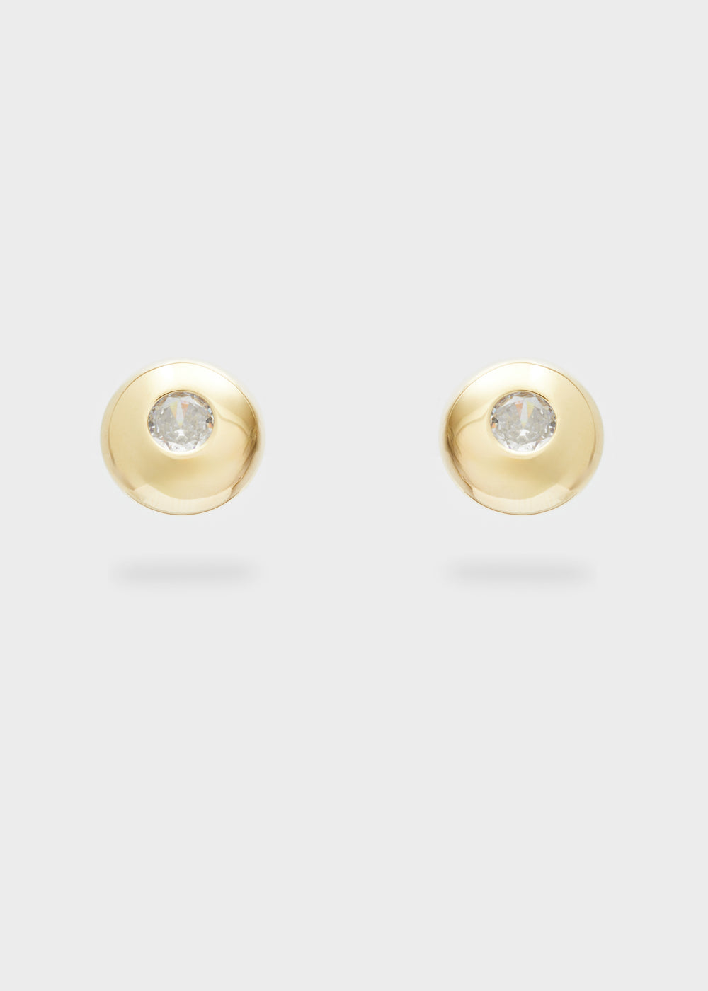 Nalí 14KT GOLD PLA. S.STEEL LOBE EARRINGS W/STONES Convenienza