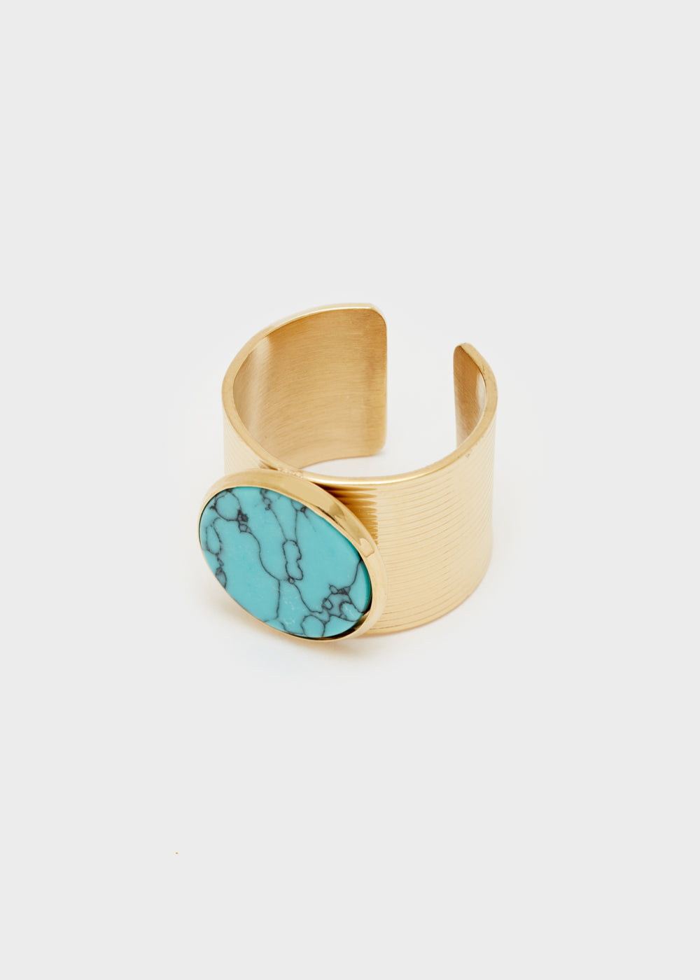 Nalí 14KT GOLD PLAT. S.STEEL MARBLE RING + COLORS Presa