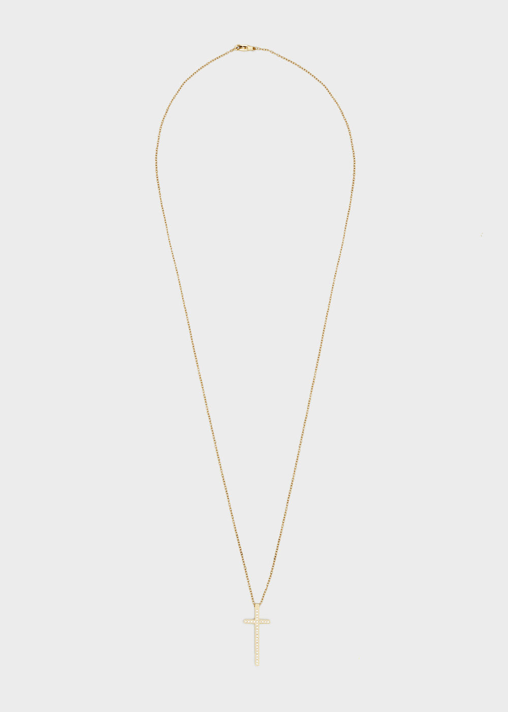 Nalí 14KT GOLD PLA. S. STEEL CROSS NECKLACE Offerte