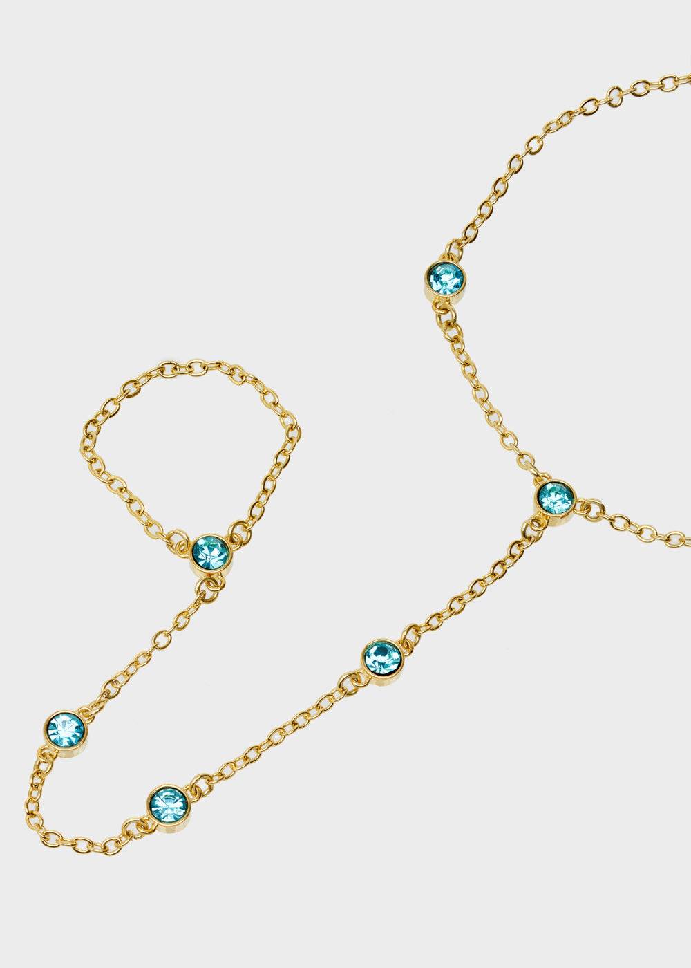 Nalí GOLD BRACELET RING WITH STONES Affare Del Giorno
