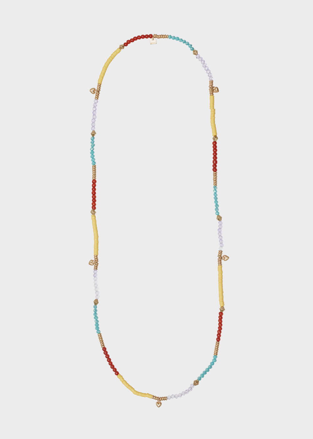 Nalí ERYS LONG NECKLACE MULTICOLOR BEADS HEARTS CHARMS 2025