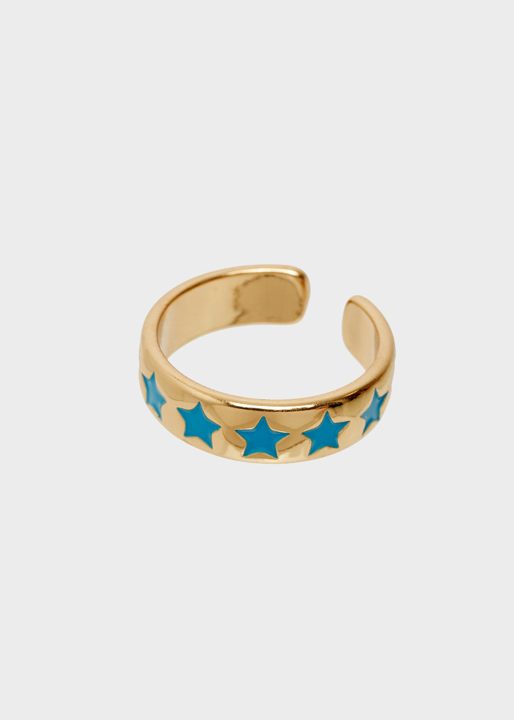 Nalí SUMMY ADJUSTABLE RING W/ BLUE STARS In Linea