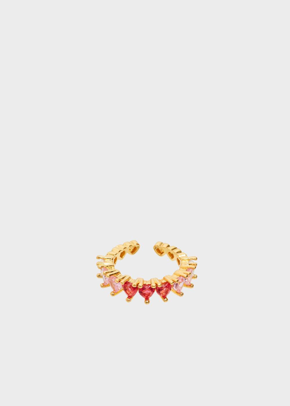 Nalí VANDA HEART RING WITH PINK ZIRCONS Vendita