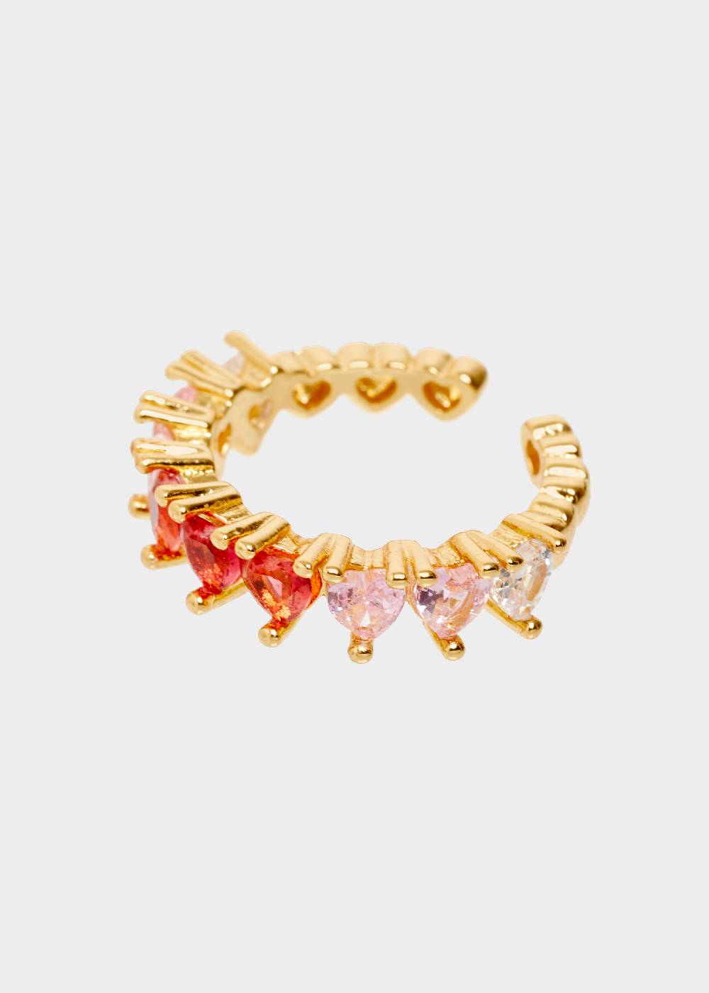 Nalí VANDA HEART RING WITH PINK ZIRCONS Vendita