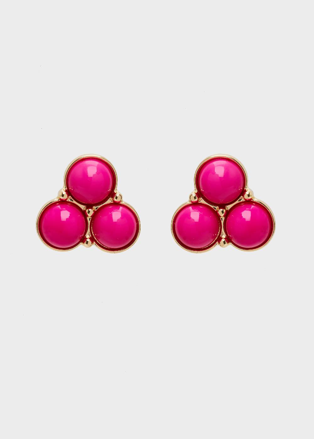 Nalí LIPA EARRINGS IN FUSHIA RESIN AND GOLD Promozione