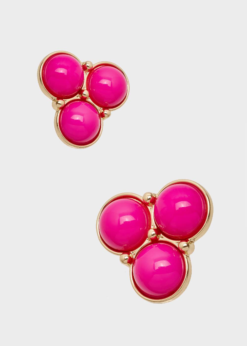 Nalí LIPA EARRINGS IN FUSHIA RESIN AND GOLD Promozione