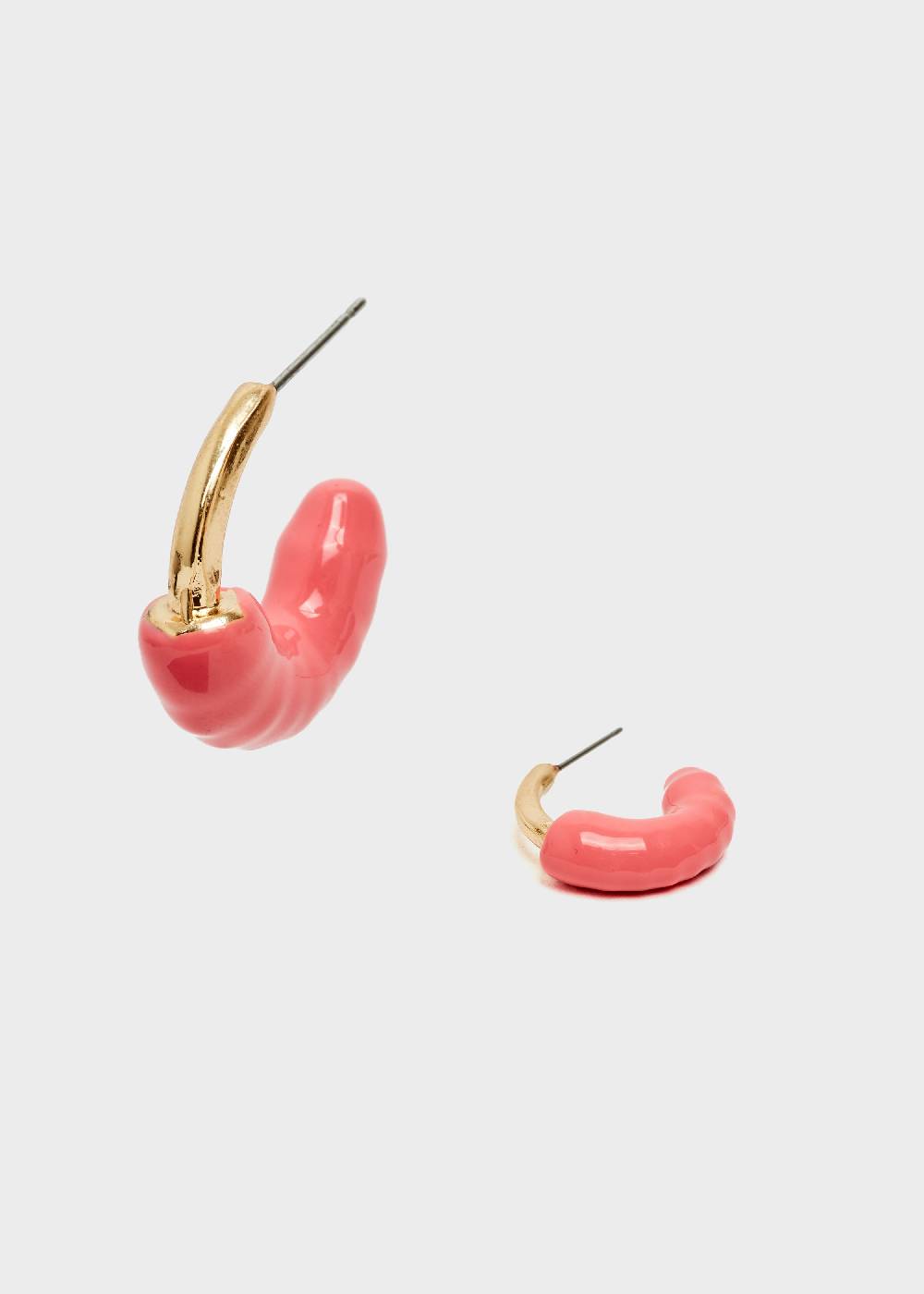 Nalí SHERI HOOP EARRINGS ENAMEL CORAL Soddisfazione Garantita