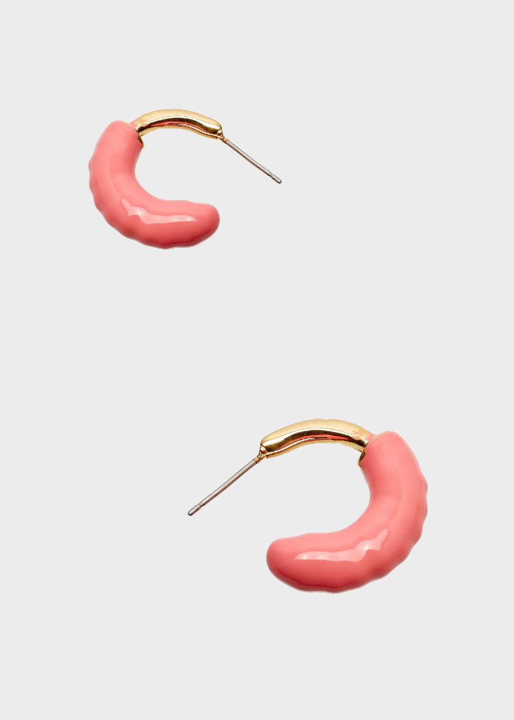 Nalí SHERI HOOP EARRINGS ENAMEL CORAL Soddisfazione Garantita