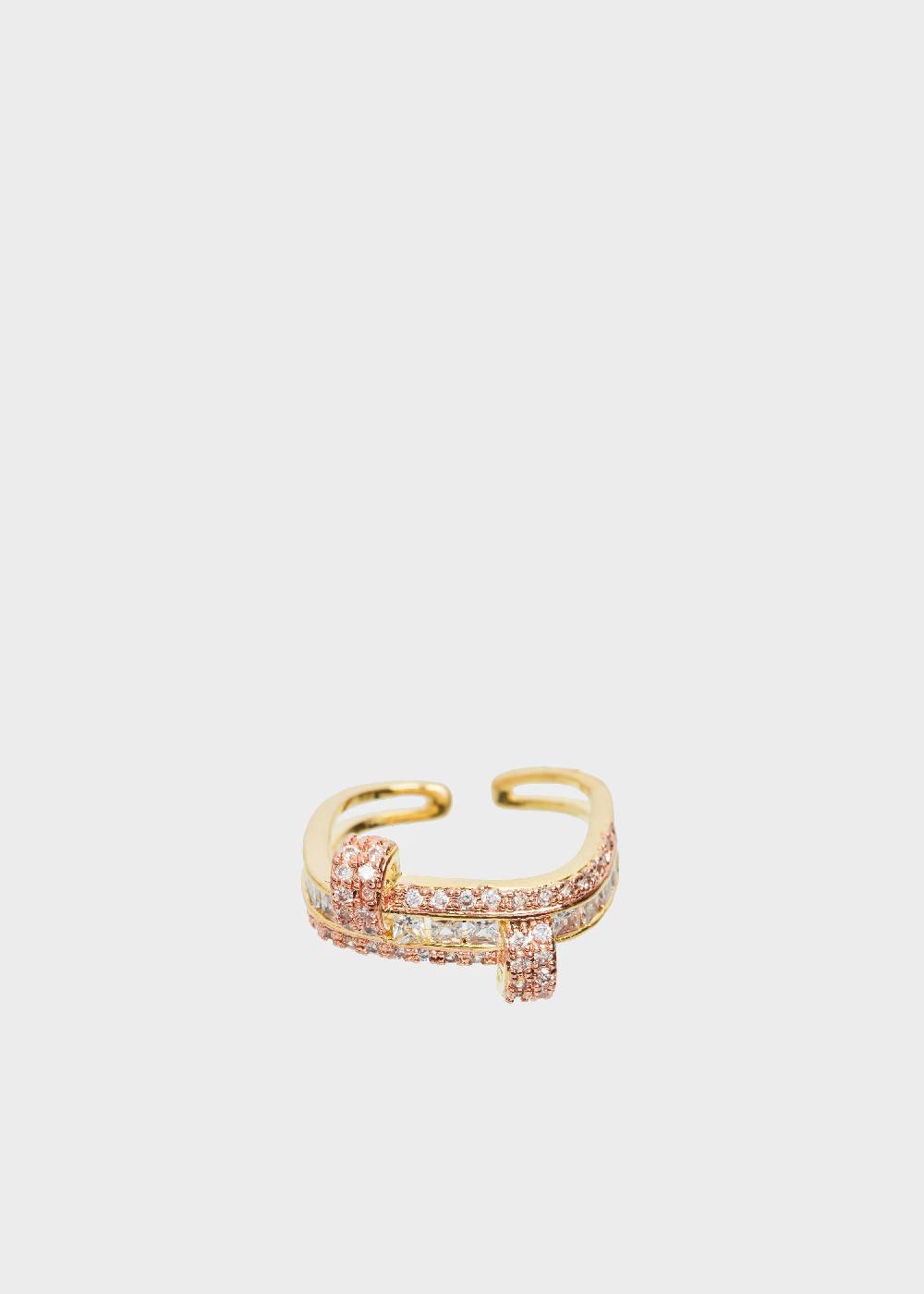 Nalí 14K GOLD PLATED RING WITH ZIRCONS Fino Al -60%