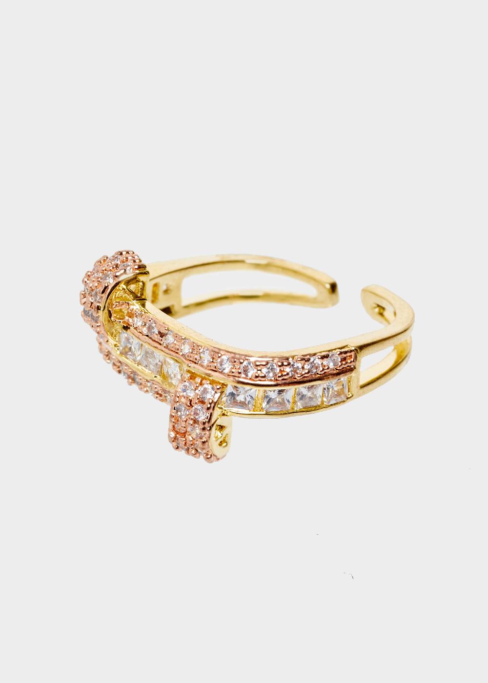 Nalí 14K GOLD PLATED RING WITH ZIRCONS Fino Al -60%
