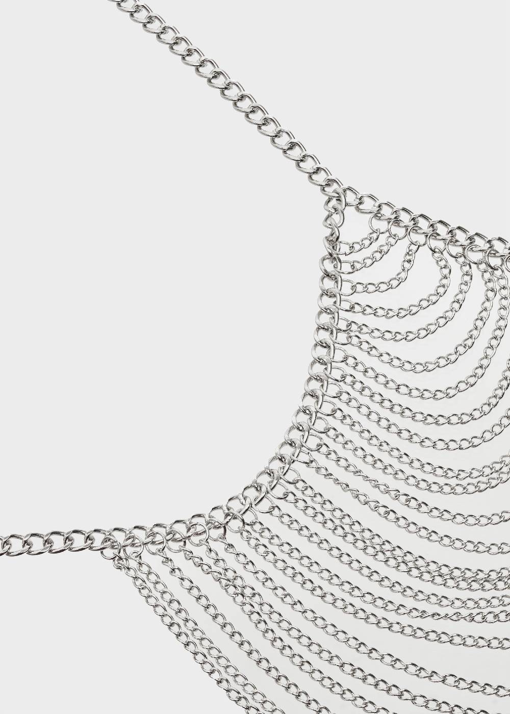 Nalí CHAIN TOP IN SILVER Prezzo Ridotto