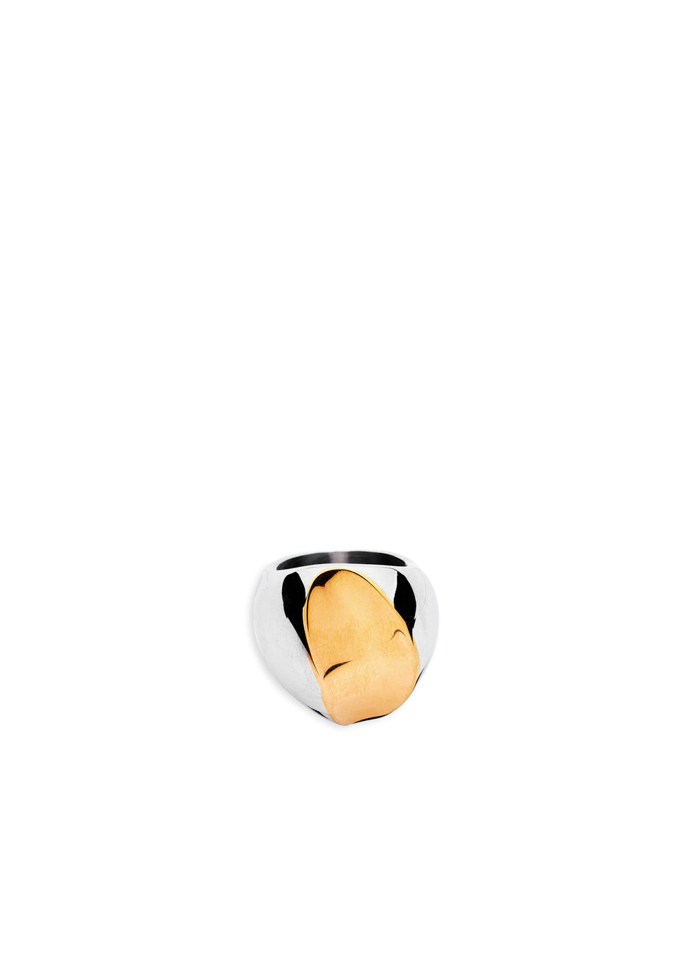 Nalí GOLD & SILVER ROUNDED RING STAIN. STEEL Sottocosto