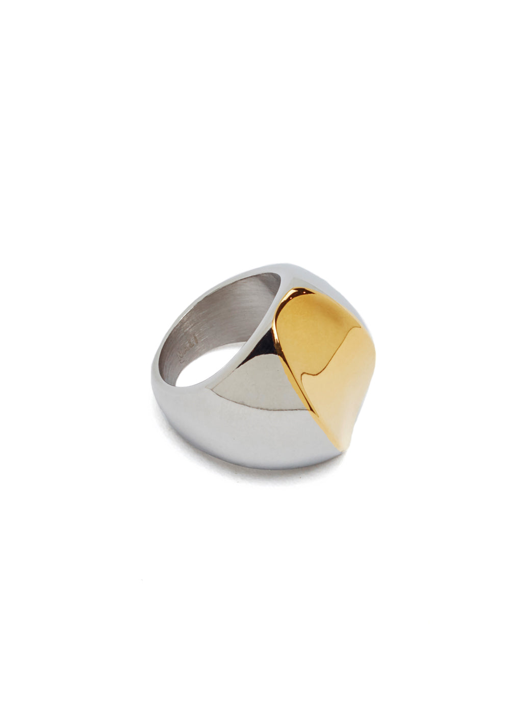 Nalí GOLD & SILVER ROUNDED RING STAIN. STEEL Sottocosto