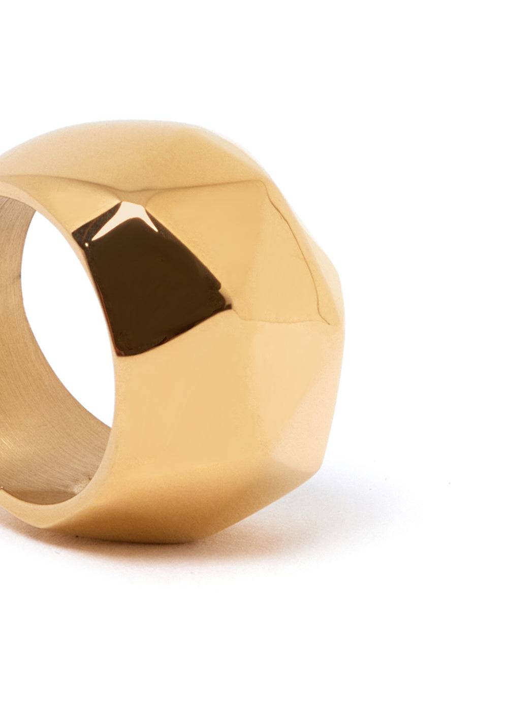 Nalí GOLD SQUARED RING STAINLESS STEEL Convenienza