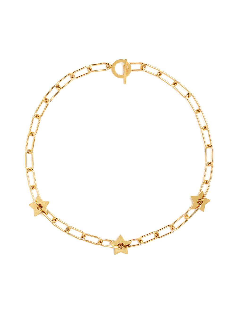 Nalí SILVI GOLD CHAIN STARS NECKLACE STAIN. STEEL Economico