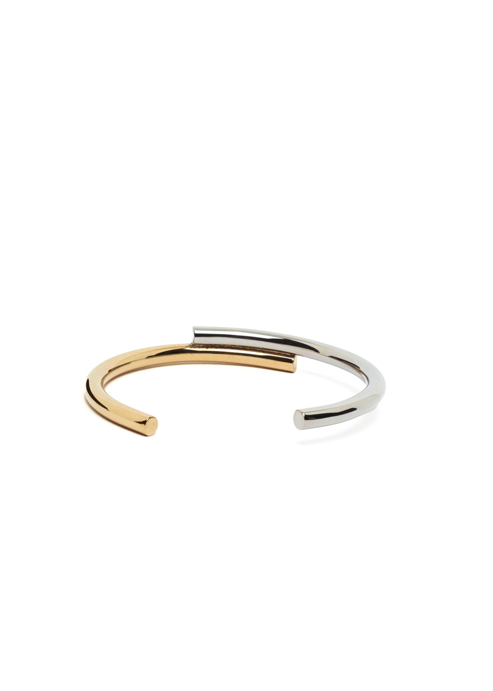 Nalí GOLD & SILVER CUFF BRACELET STAIN. STEEL Vendita Calda