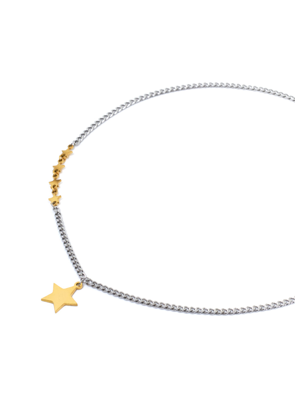 Nalí NINA NECKLACE SILVER AND STARS PLATED 14KT GOLD Offerta Pasqua