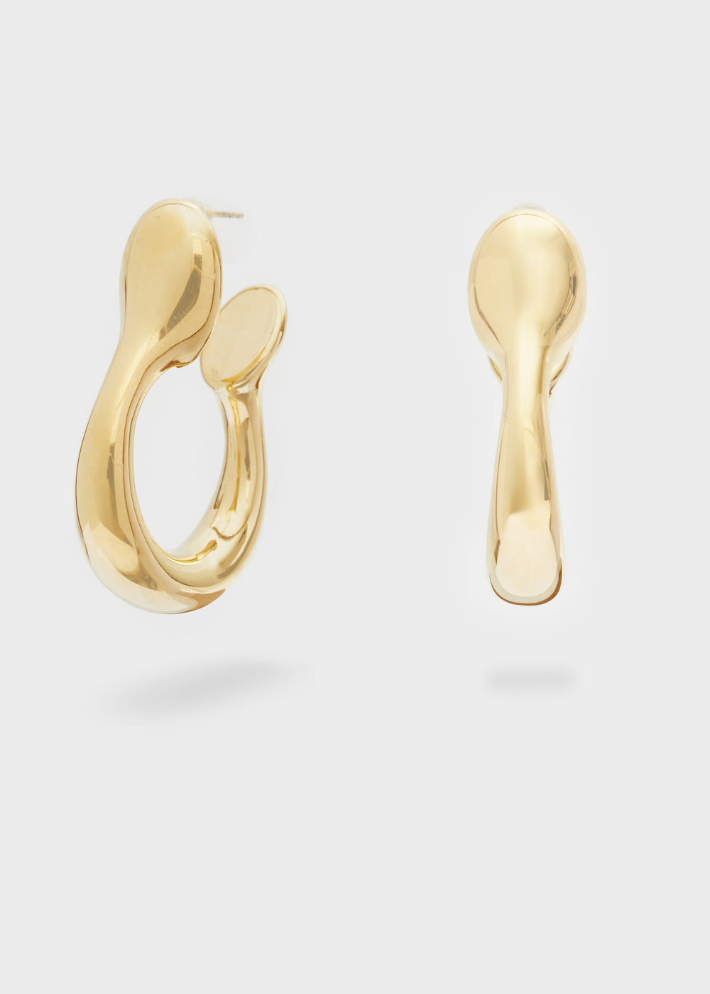 Nalí 14KT GOLD PLAT. S.STEEL HOOP EARRINGS Moda