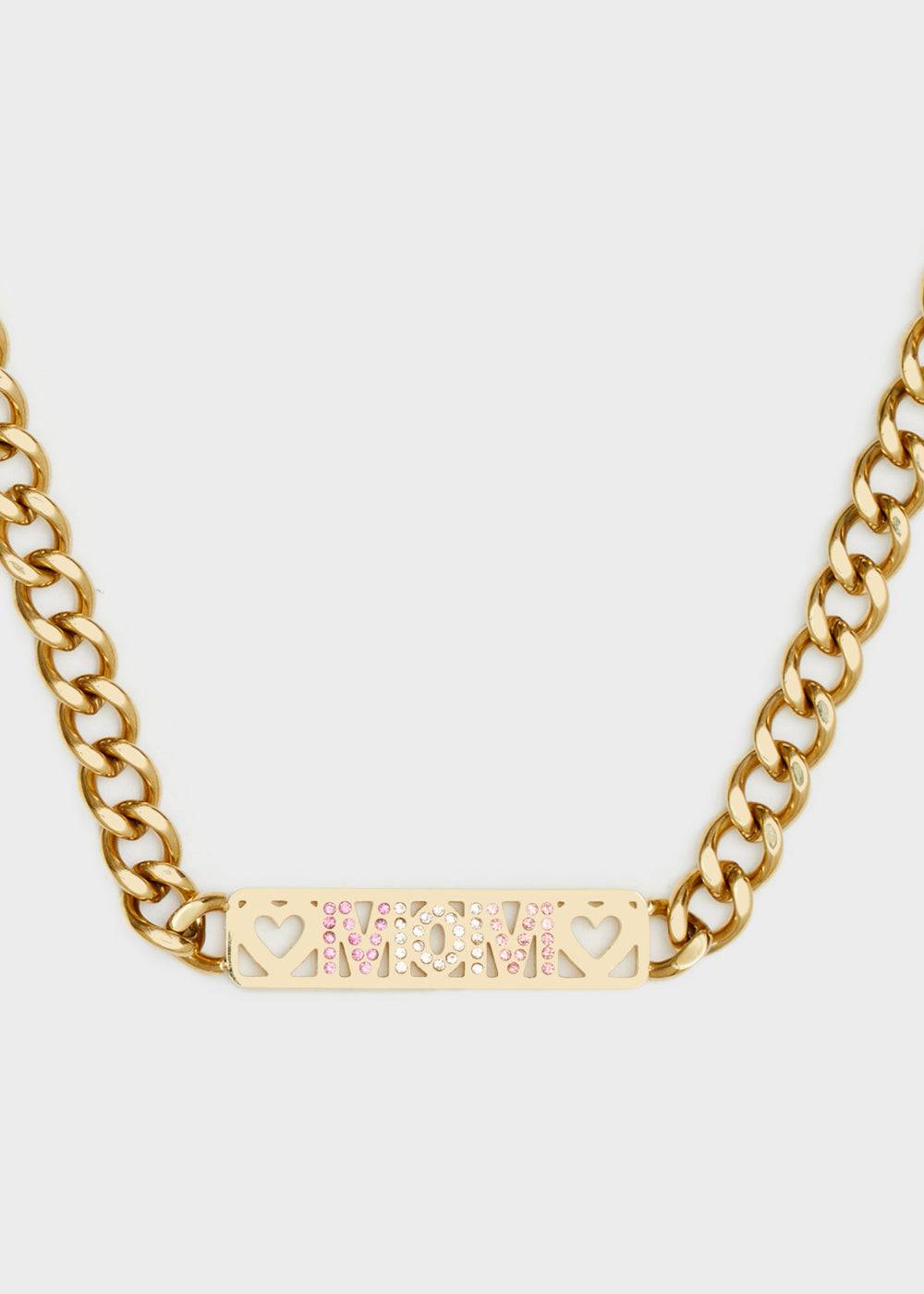Nalí 14KT GOLD PLA. S. STEEL MOM NECKLACE 2025