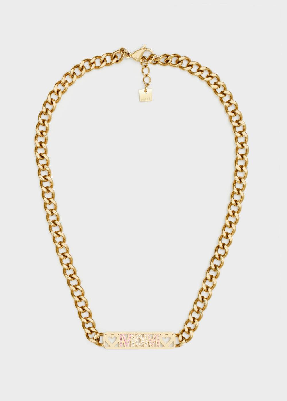 Nalí 14KT GOLD PLA. S. STEEL MOM NECKLACE 2025