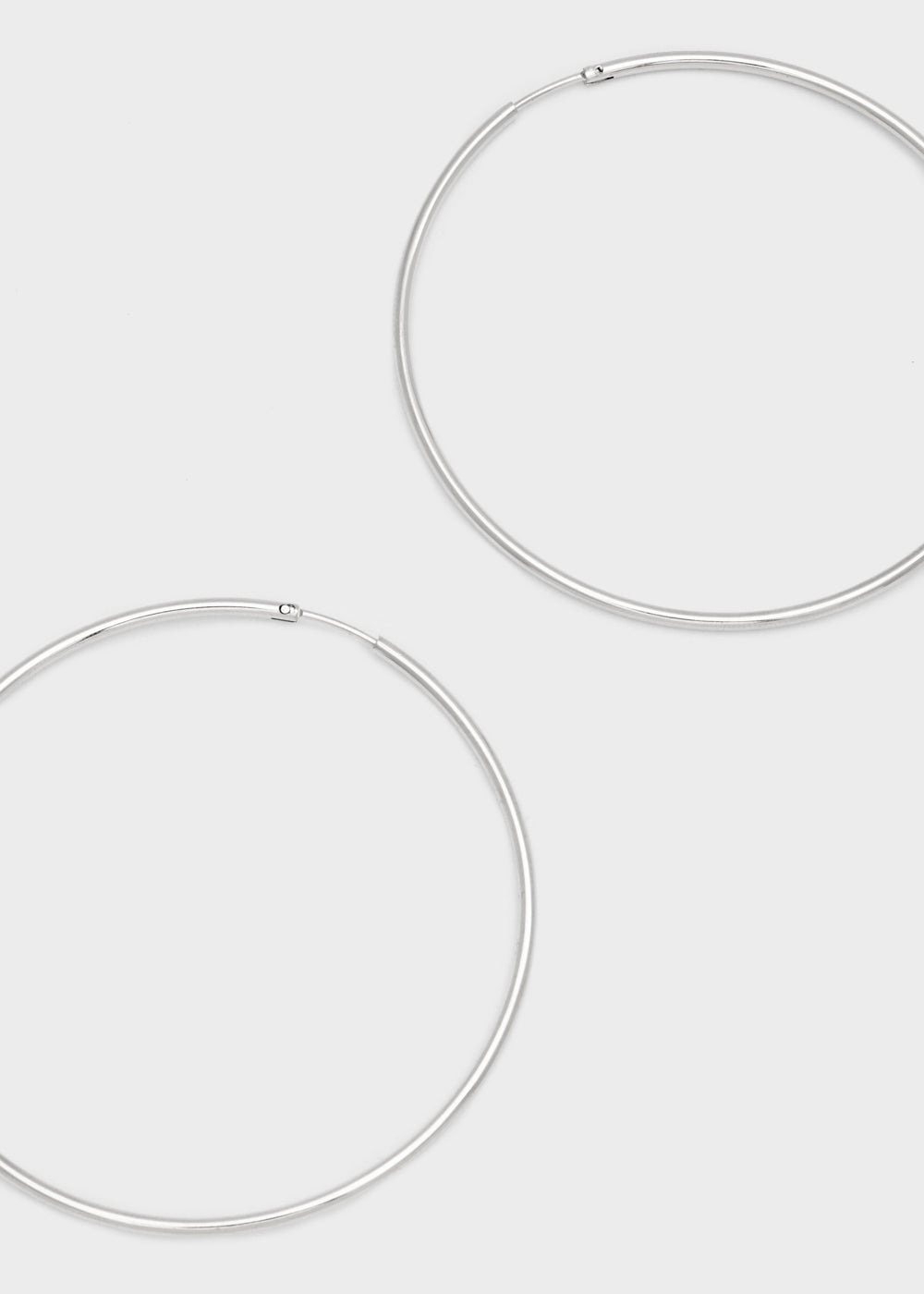 Nalí LILA SILVER BIG HOOP EARRINGS S.STEEL Offerta temporanea