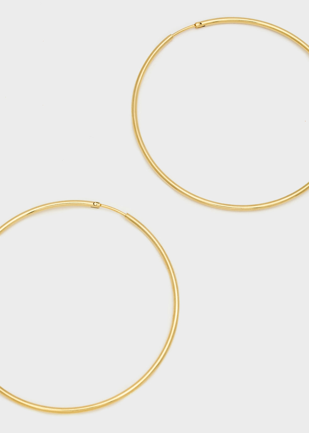 Nalí LILA GOLD BIG HOOP EARRINGS S.STEEL Nuovo