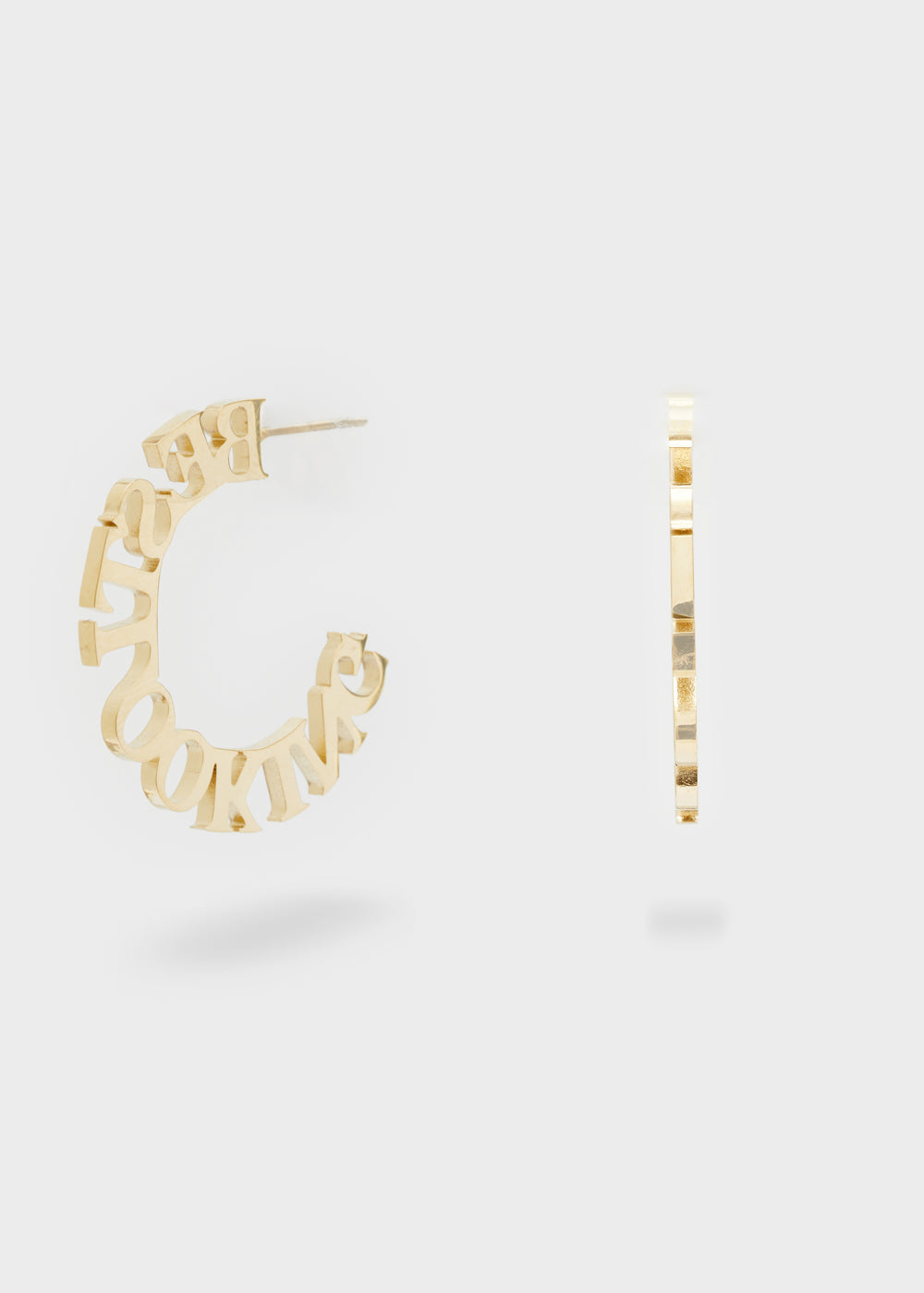 Nalí 14KT GOLD PLA. S.STEEL THIN HOOP EARRINGS Promozione