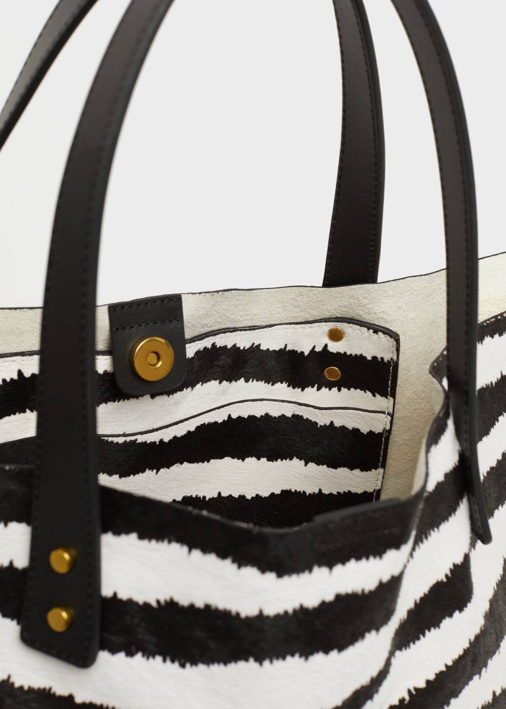 Nalí DESIRE TOTE BAG IN REAL LEATHER ZEBRA Pezzi Unici