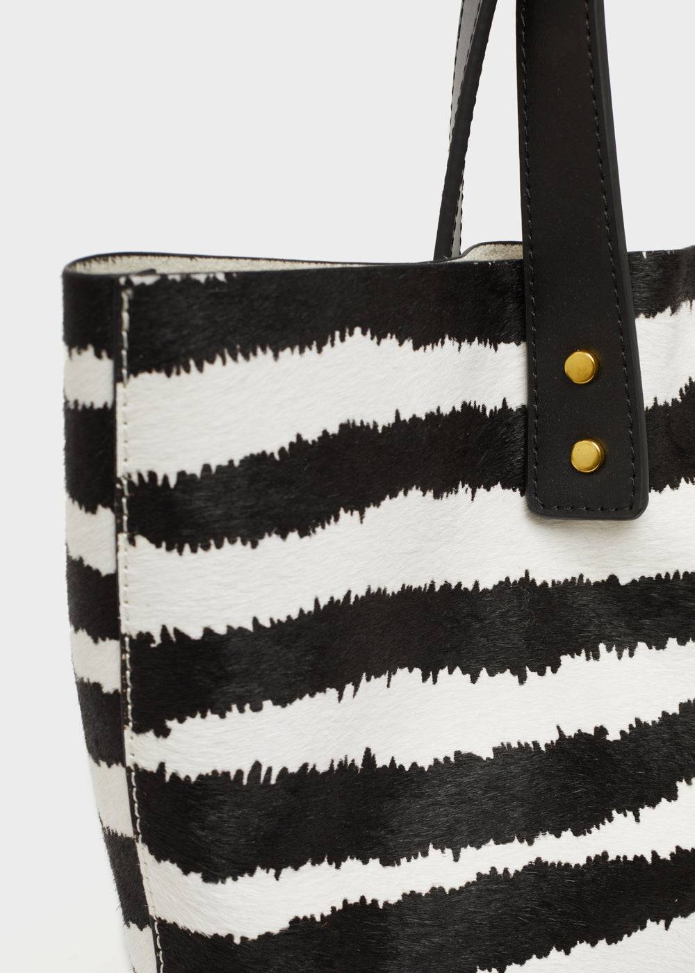 Nalí DESIRE TOTE BAG IN REAL LEATHER ZEBRA Pezzi Unici