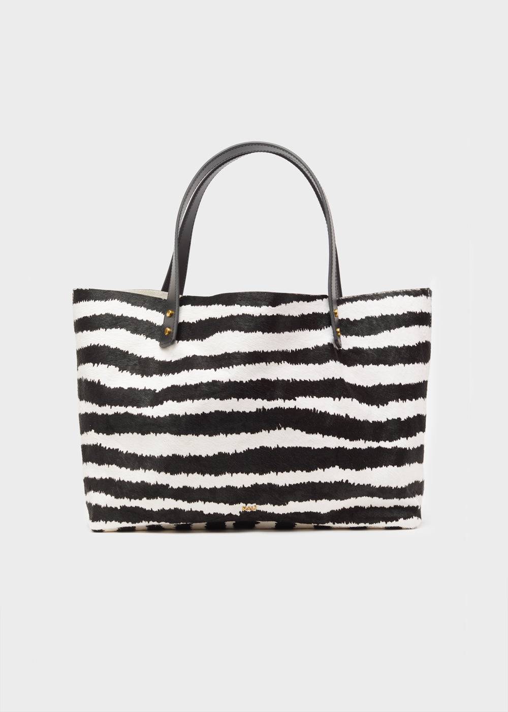 Nalí DESIRE TOTE BAG IN REAL LEATHER ZEBRA Pezzi Unici