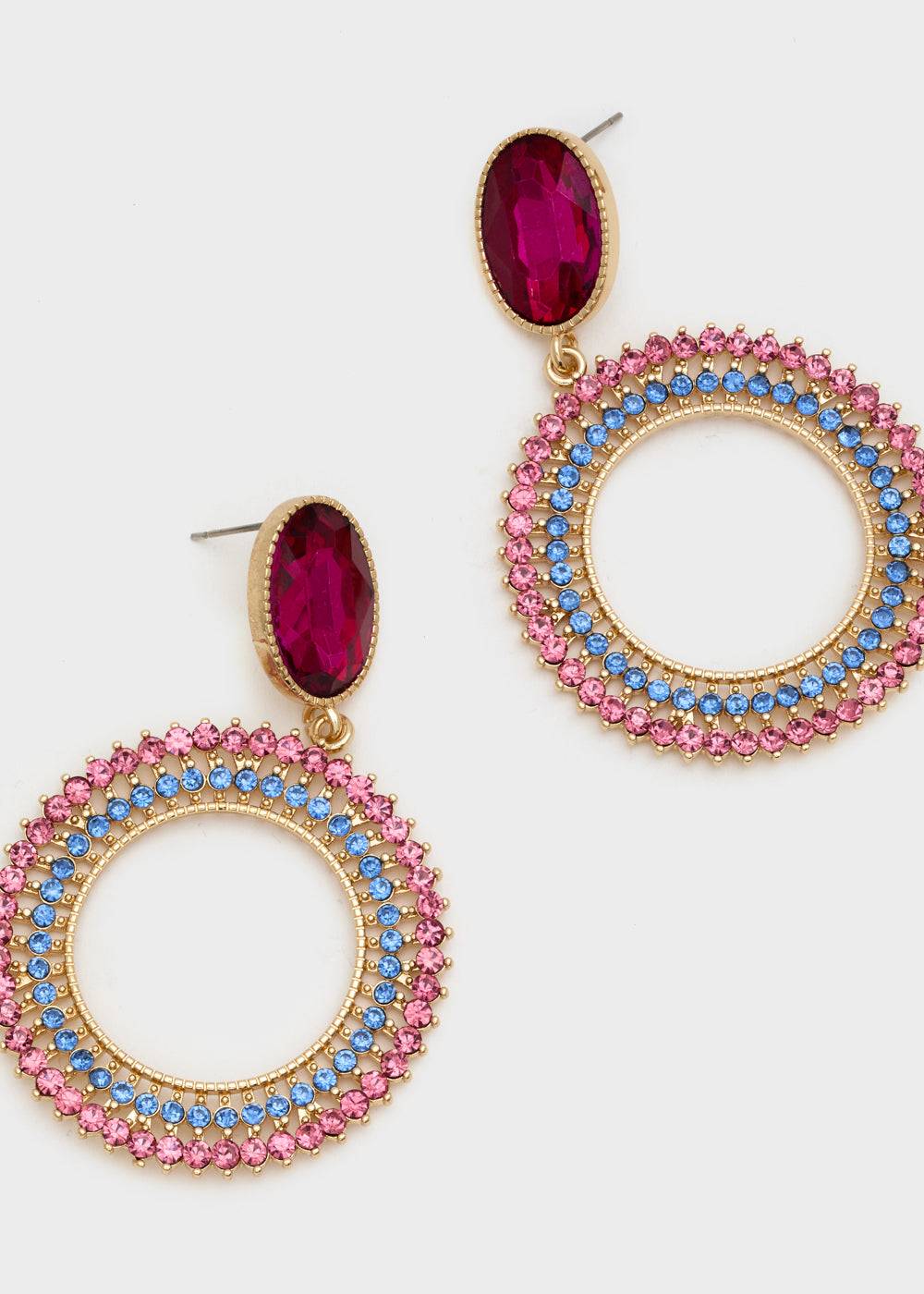 Nalí SILVY PENDANT EARRINGS W/ STONES + COLORS Consegna Veloce
