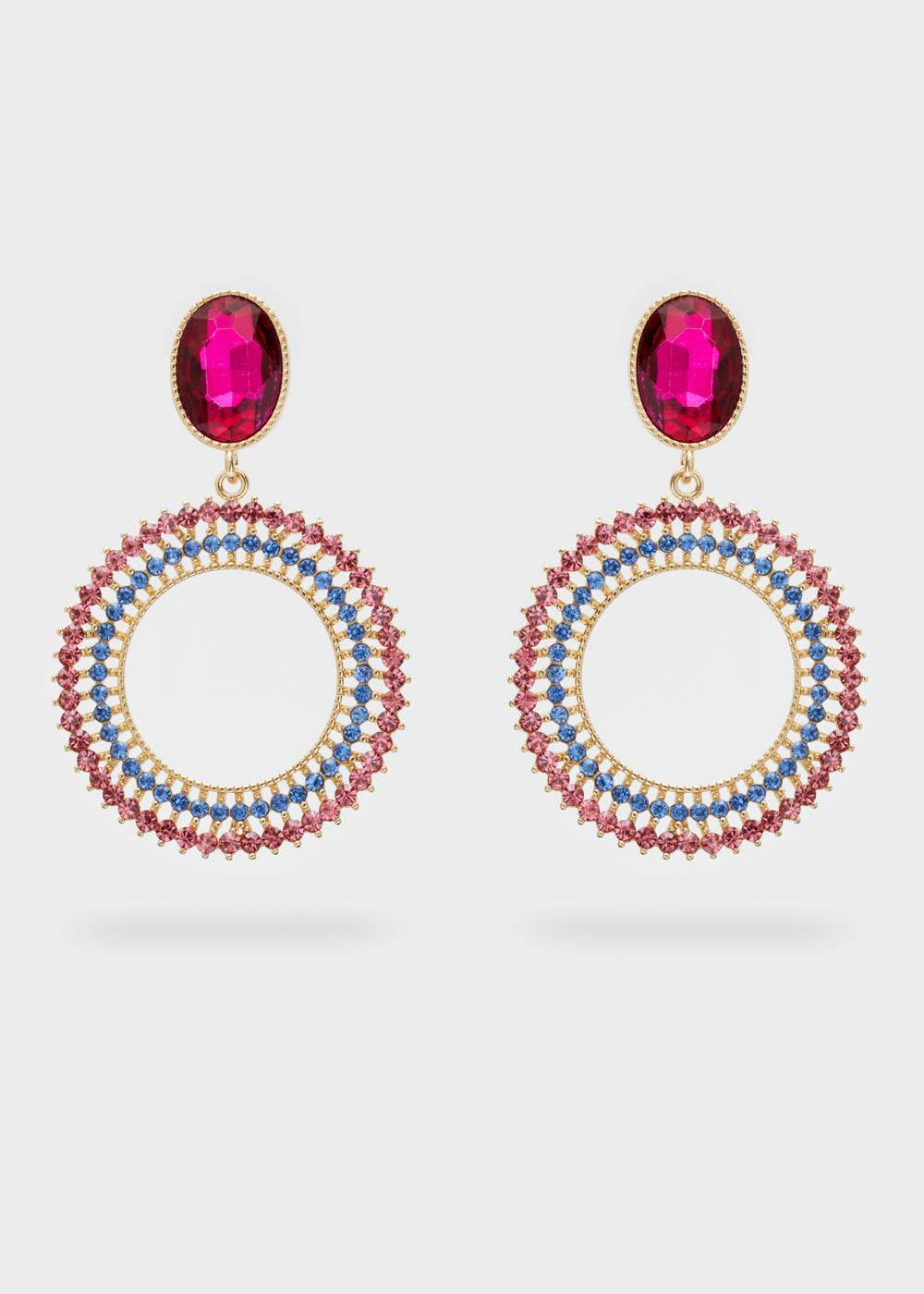 Nalí SILVY PENDANT EARRINGS W/ STONES + COLORS Consegna Veloce