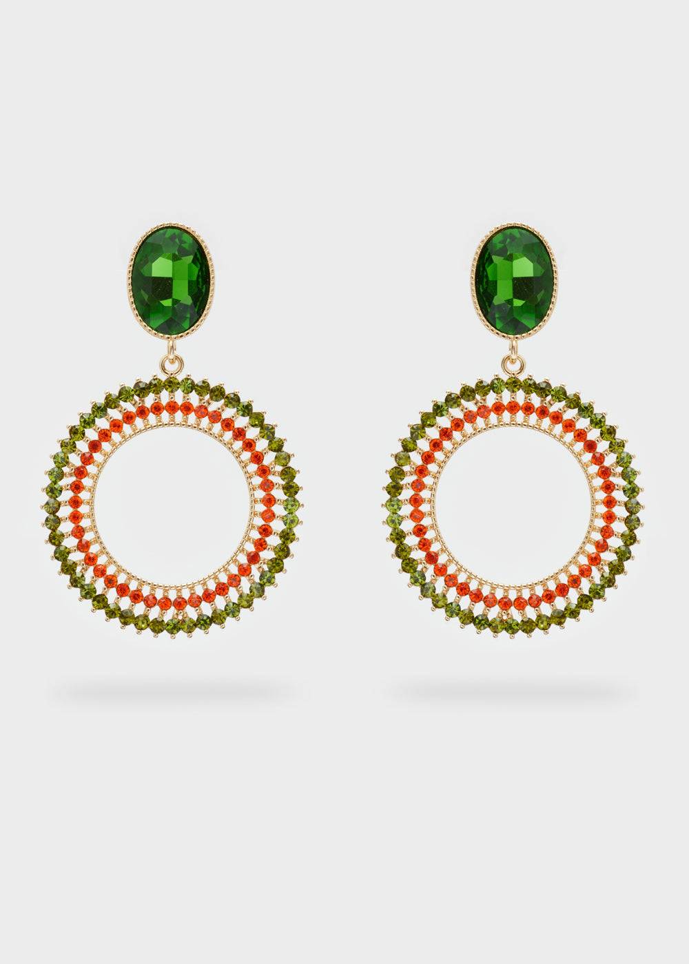 Nalí SILVY PENDANT EARRINGS W/ STONES + COLORS Consegna Veloce