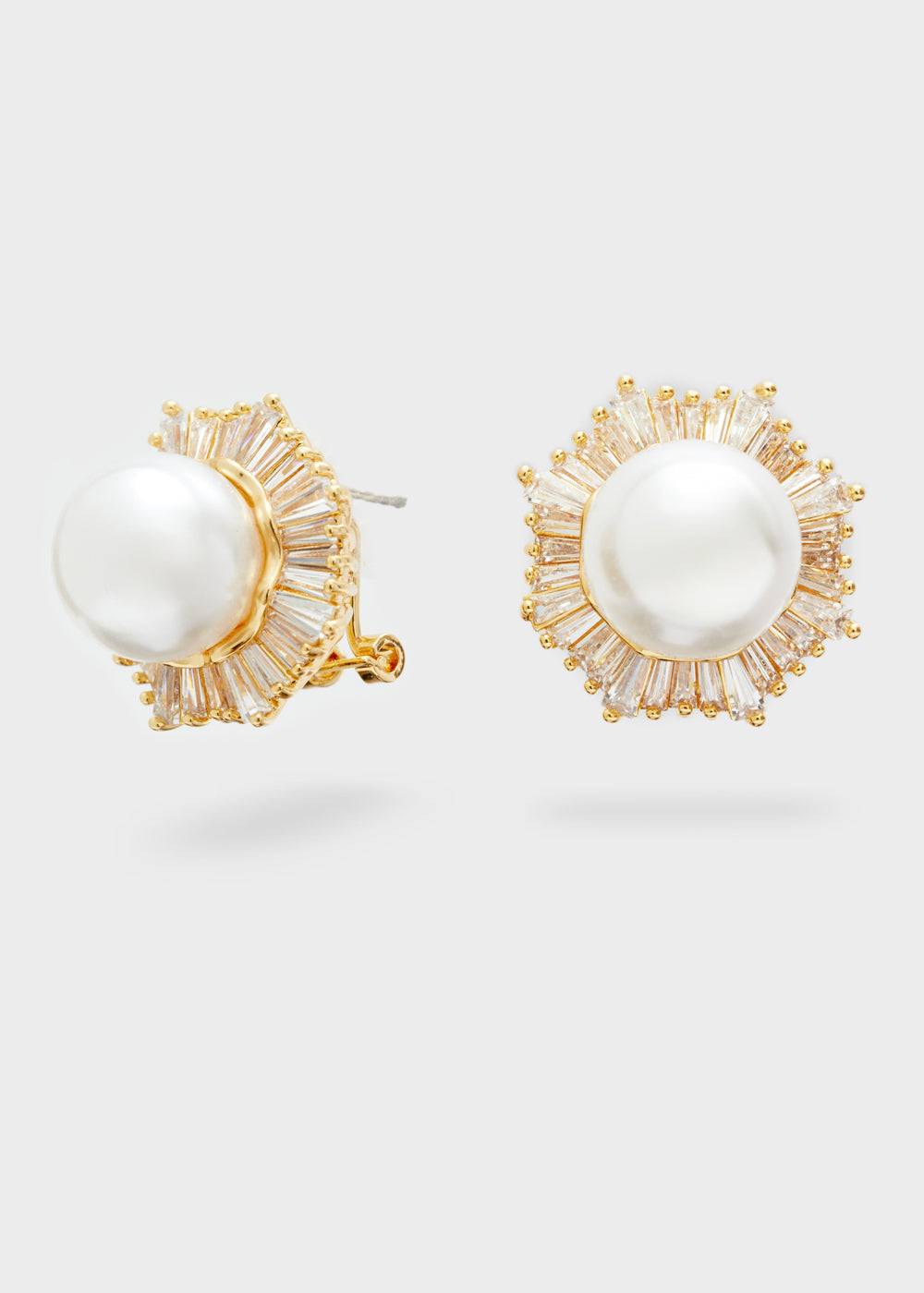 Nalí PATRIZIA CLIP+PIN EARRINGS W/ PEARL + COLORS Promozione Limitata