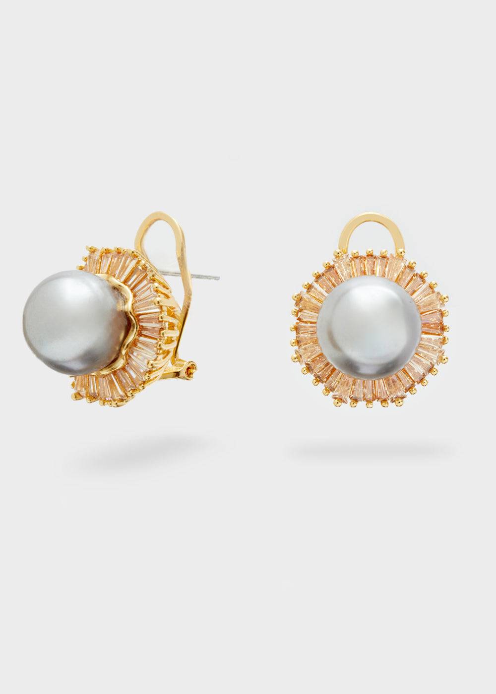 Nalí PATRIZIA CLIP+PIN EARRINGS W/ PEARL + COLORS Promozione Limitata