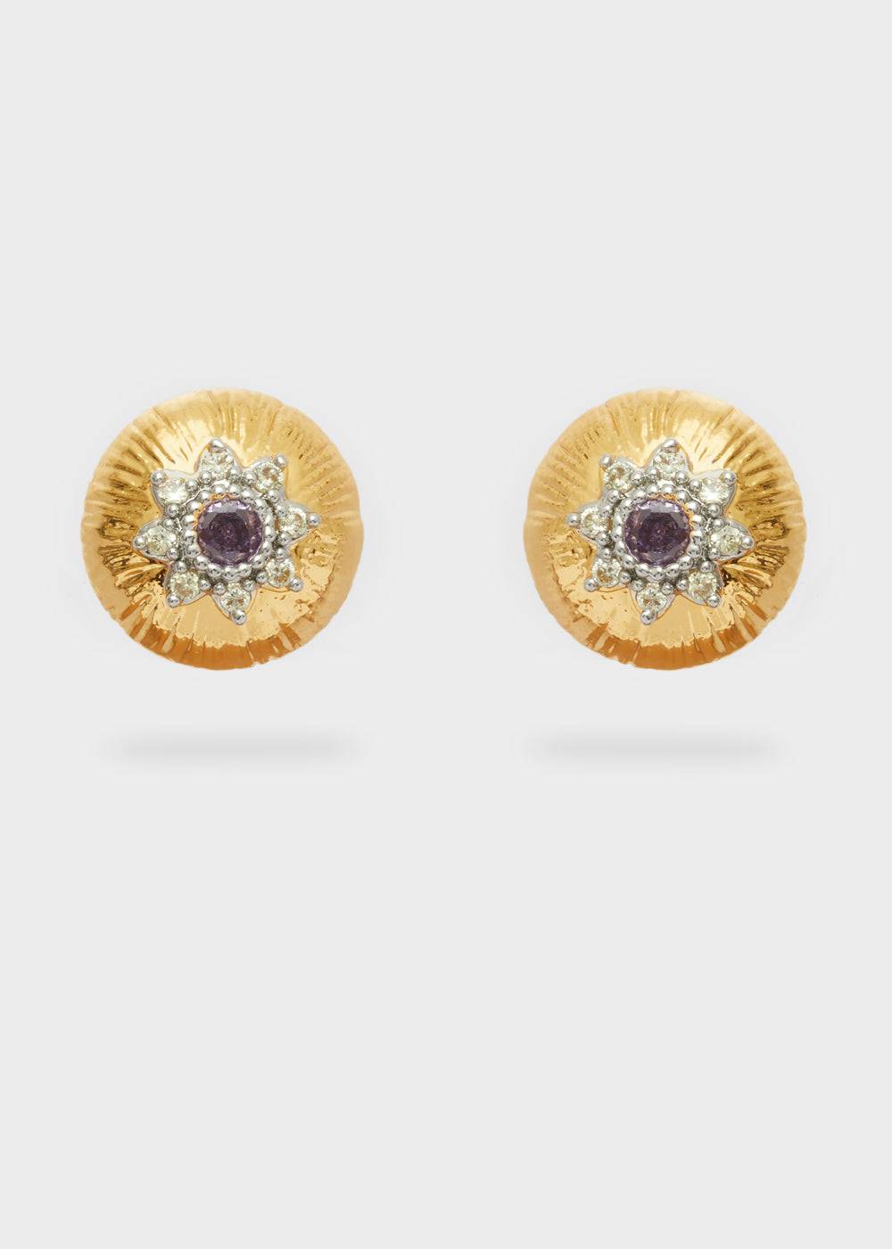 Nalí OLGA LOBE EARRINGS FUCHSIA ZIRCON + COLORS Sottocosto