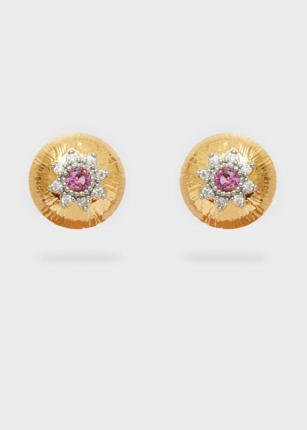 Nalí OLGA LOBE EARRINGS FUCHSIA ZIRCON + COLORS Sottocosto