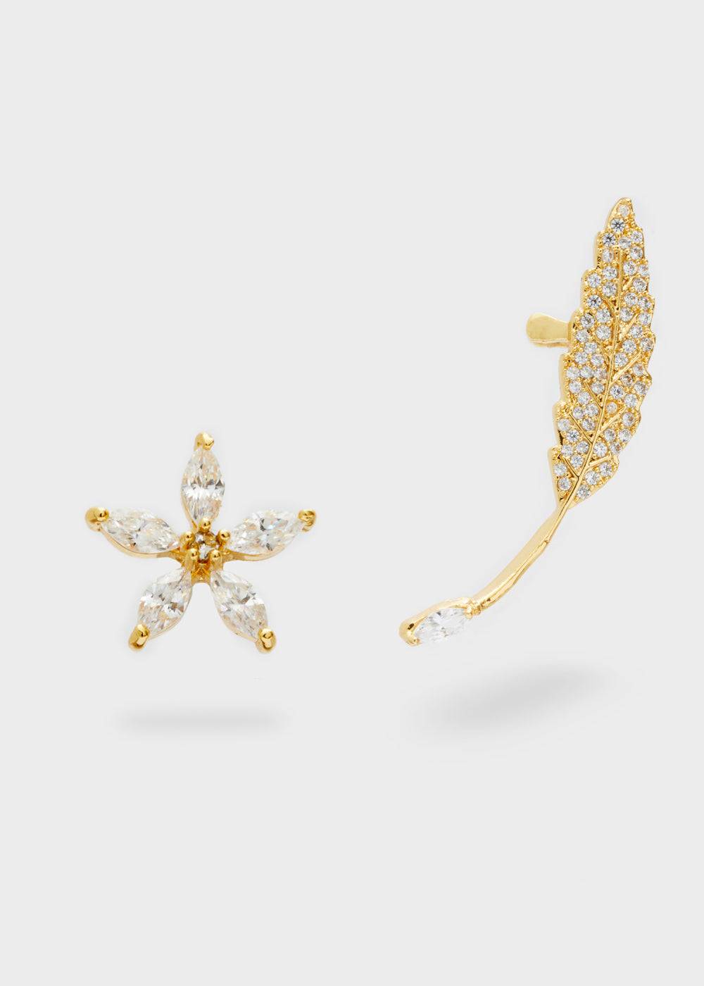 Nalí GOLD EARCUFF EARRINGS ARROW W/ STONES + COLORS Convenienza
