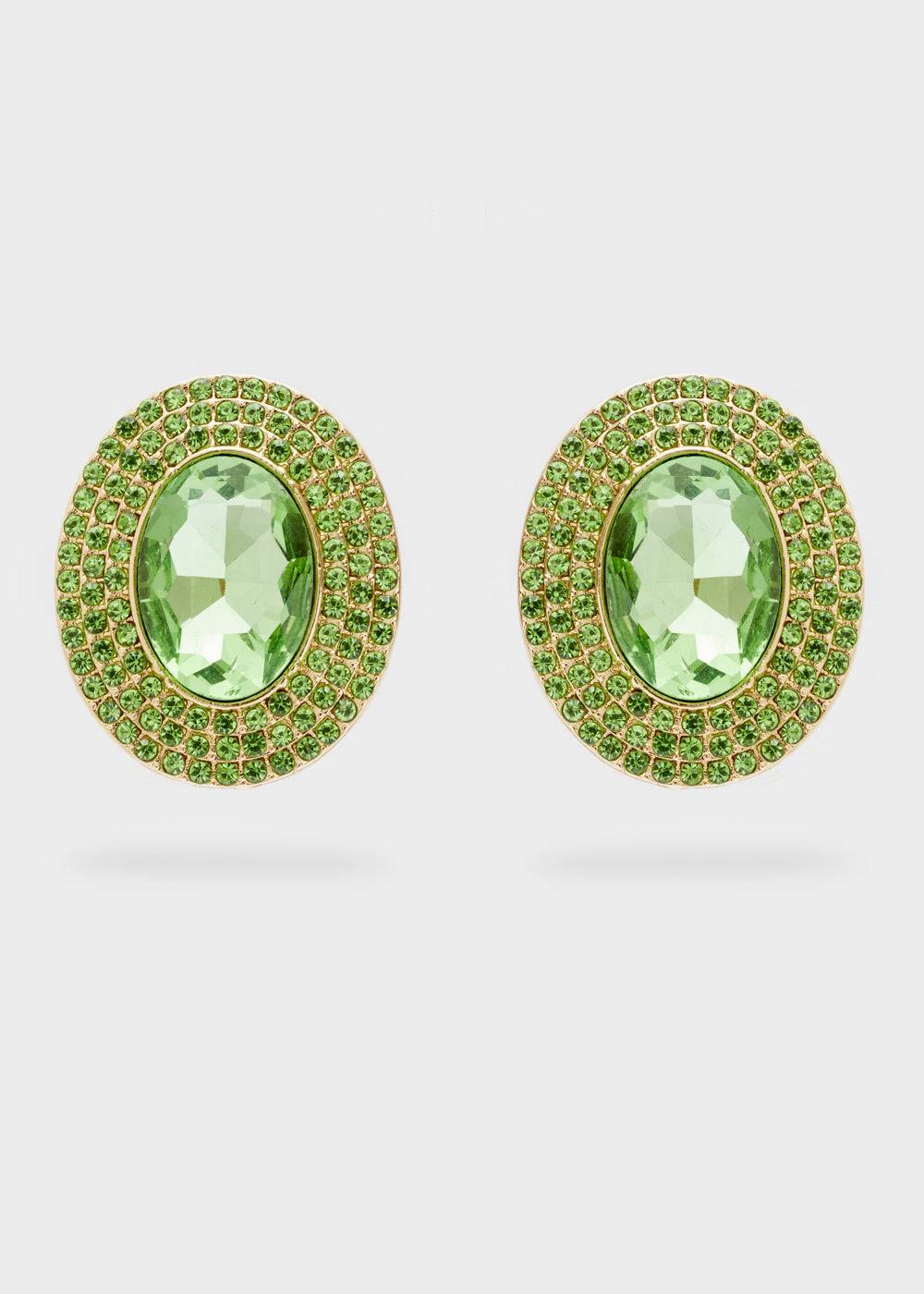 Nalí ADELE OVAL EARRINGS W/ STONES + COLORS Economico