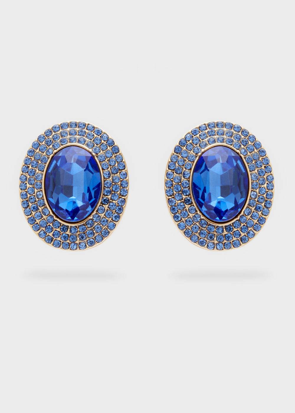 Nalí ADELE OVAL EARRINGS W/ STONES + COLORS Economico