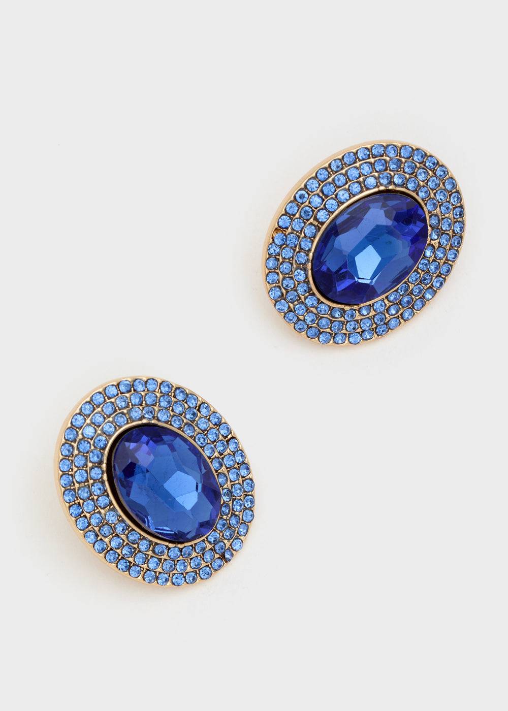 Nalí ADELE OVAL EARRINGS W/ STONES + COLORS Economico