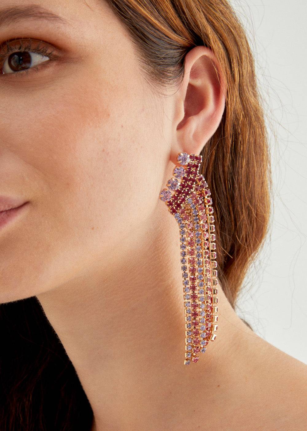Nalí FESTA EARRINGS W/ STONES + COLORS In Vendita