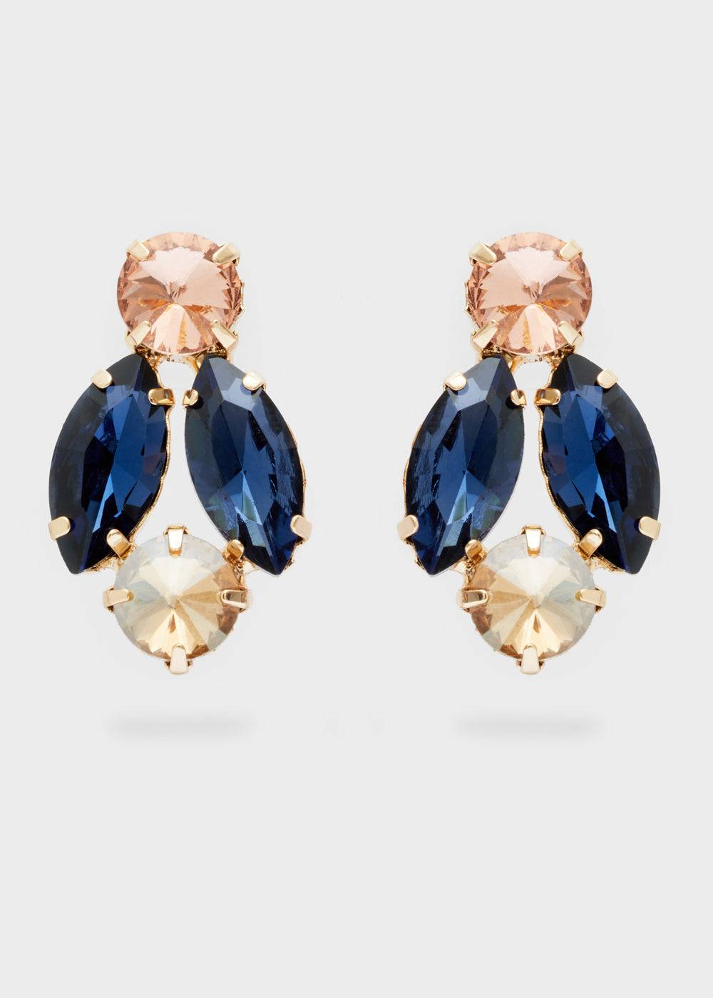 Nalí CYNTHIA LOBE EARRINGS W/ STONES + COLORS Sostegno trimestrale