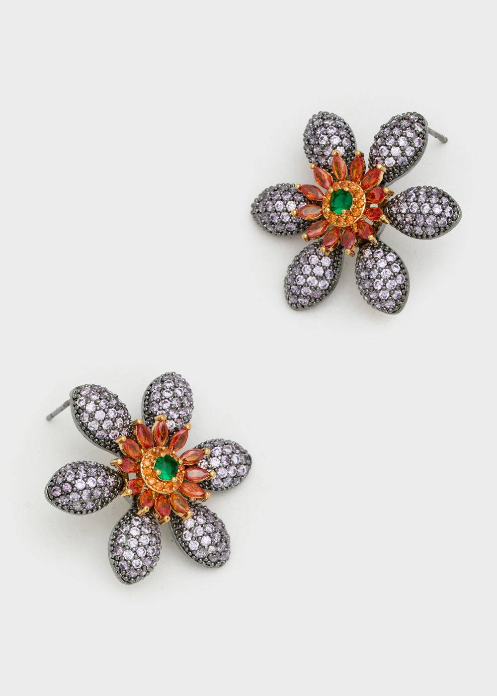 Nalí LEVYA LOBE EARRINGS W/ ZIRCONS + COLORS Hotsell