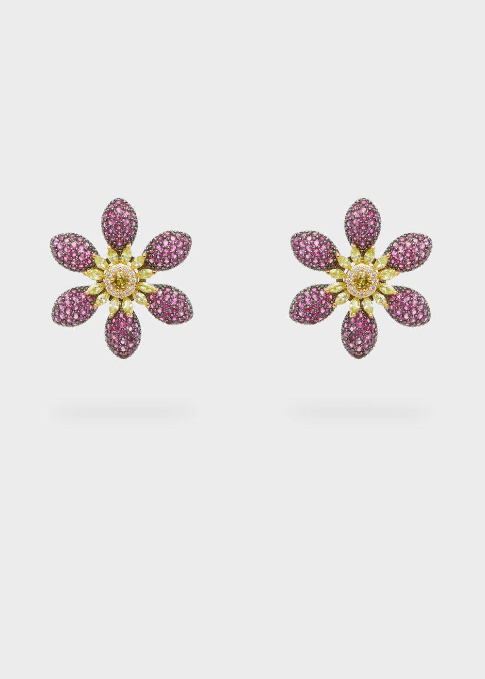 Nalí LEVYA LOBE EARRINGS W/ ZIRCONS + COLORS Hotsell
