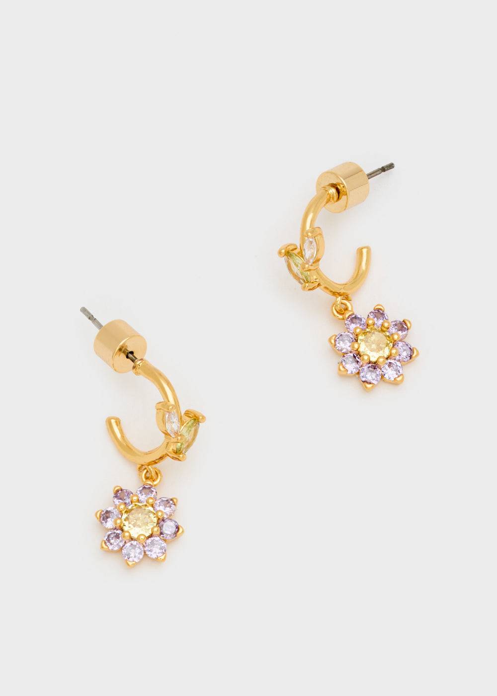 Nalí CELIA HOOP EARRINGS W/ FLOWER + COLORS Vendita Economica