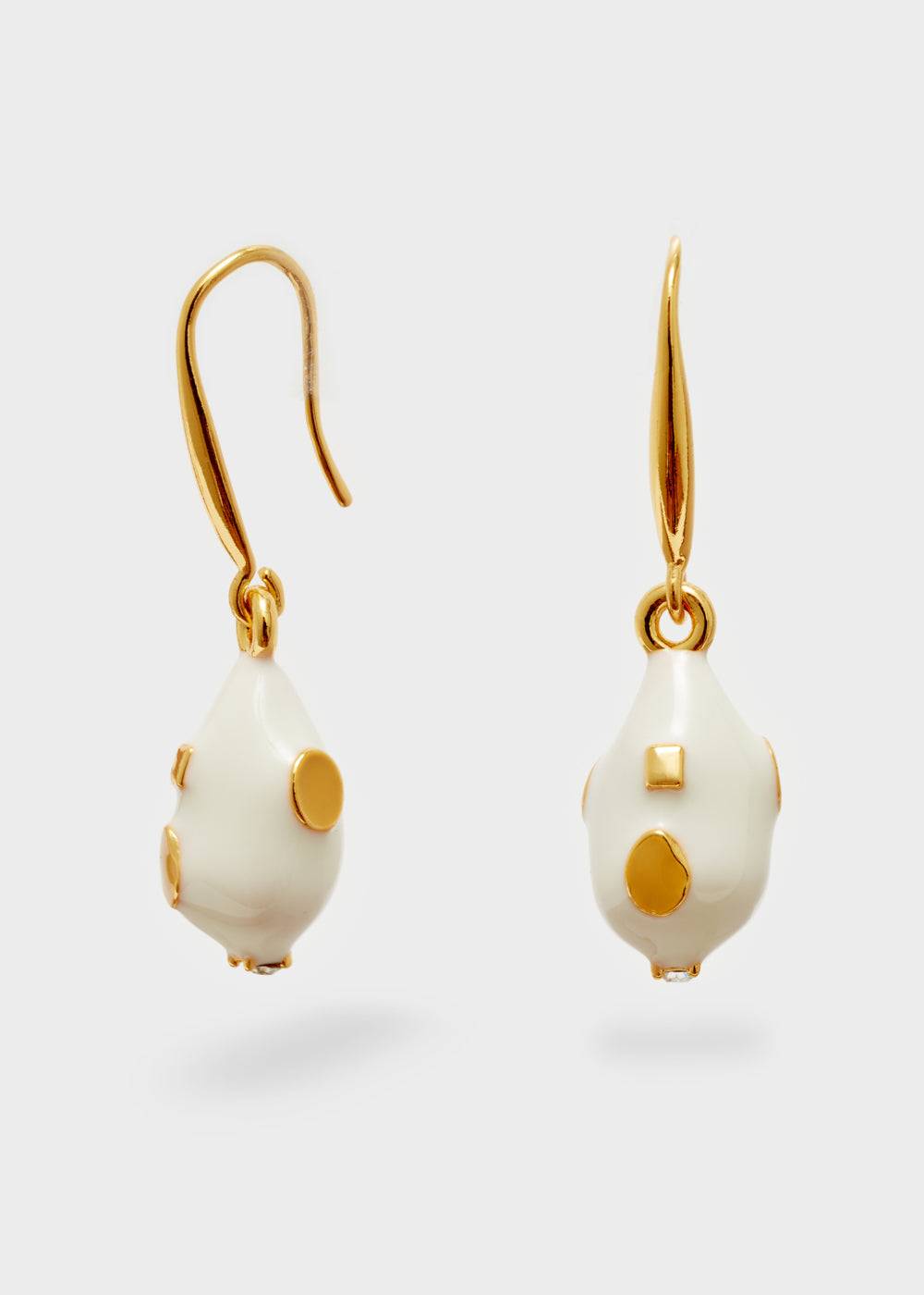 Nalí NIDIA EARRINGS W/ ENAMEL PENDANT+ COLORS Vendite Flash