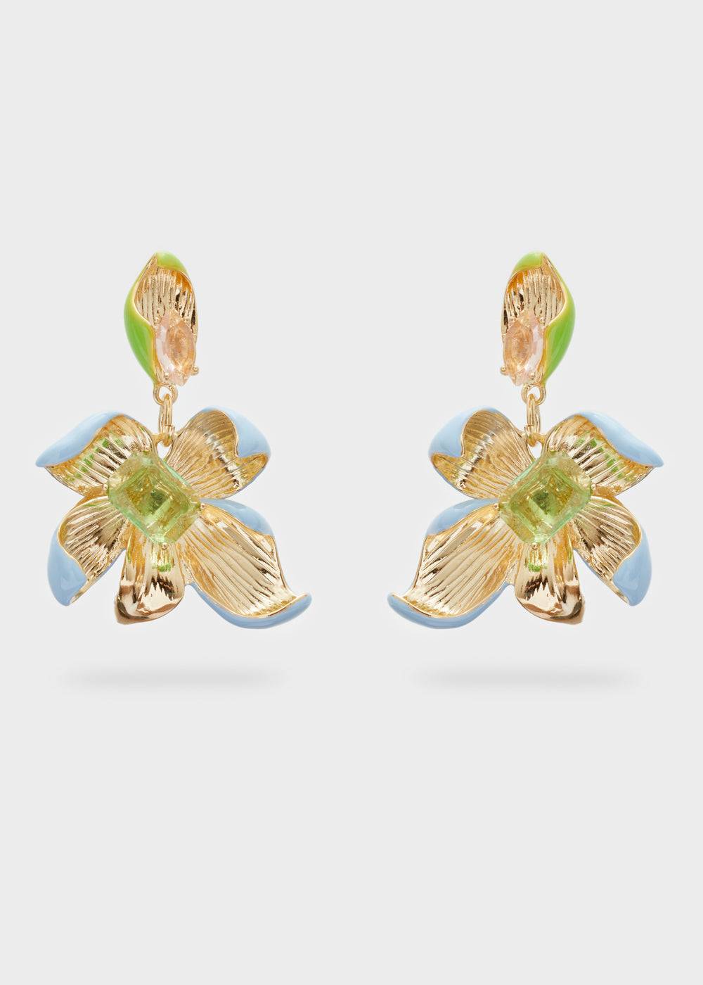 Nalí ENAMEL FLOWER EARRINGS + COLORS Italy