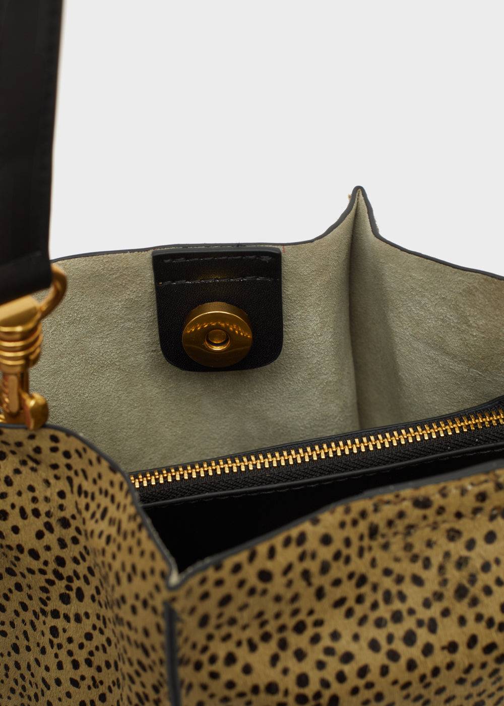 Nalí TITTI BUCKET BAG IN REAL LEATHER GREEN Nuovo
