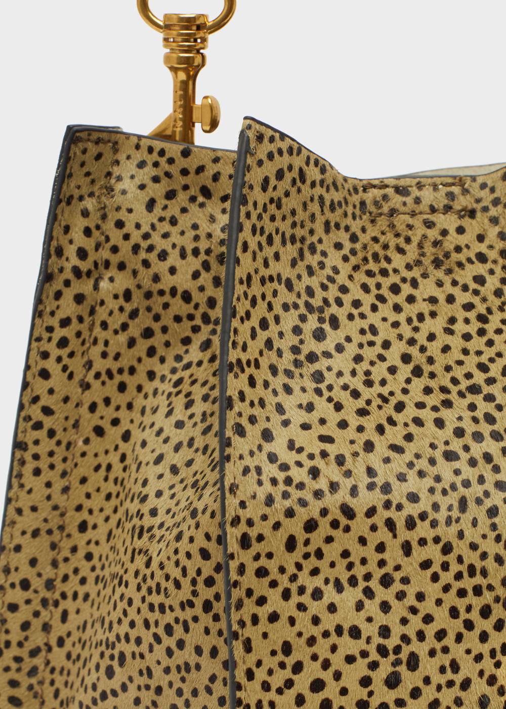 Nalí TITTI BUCKET BAG IN REAL LEATHER GREEN Nuovo